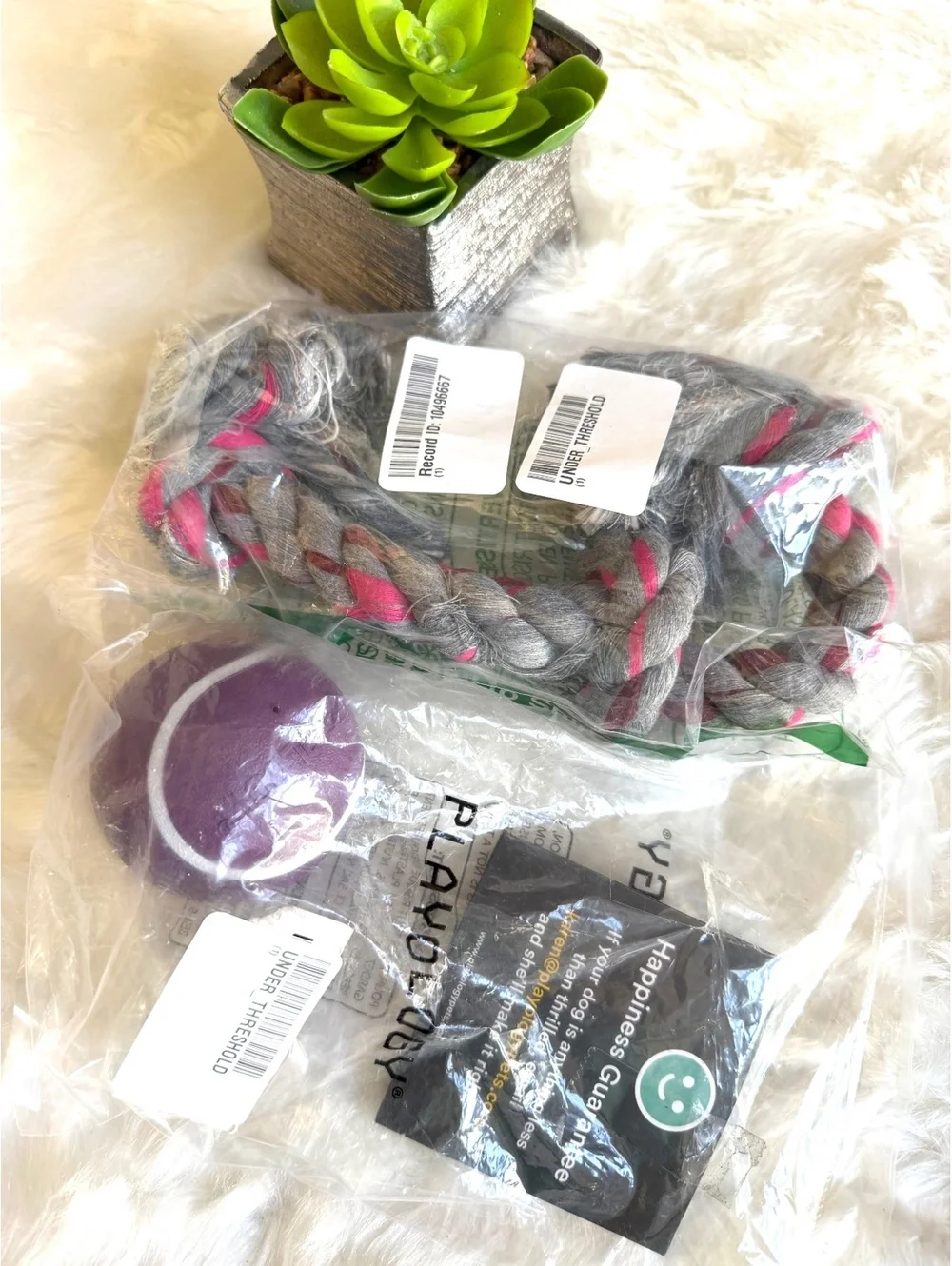 HuggleHounds Playdog Rope and Ball Dog Toy Set
